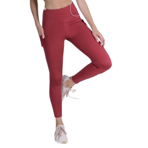 Pants - Women's High Waist Tech Pocket Workout Leggings BR